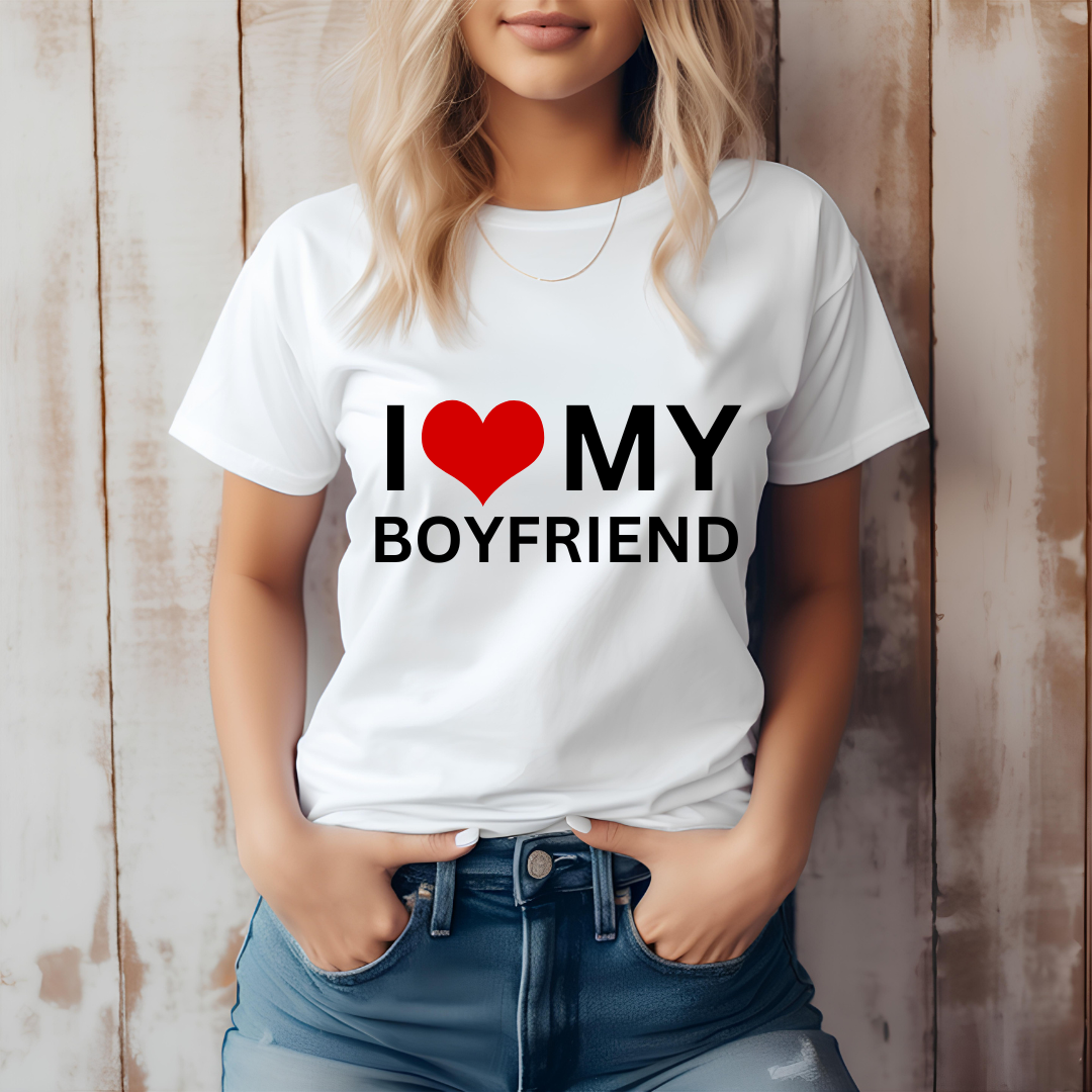 "I ♥ My Boyfriend" White T-Shirt