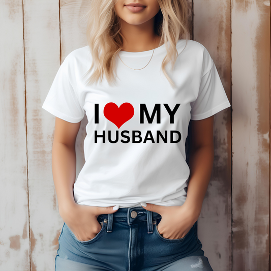 "I ♥ My Husband' White T-Shirt