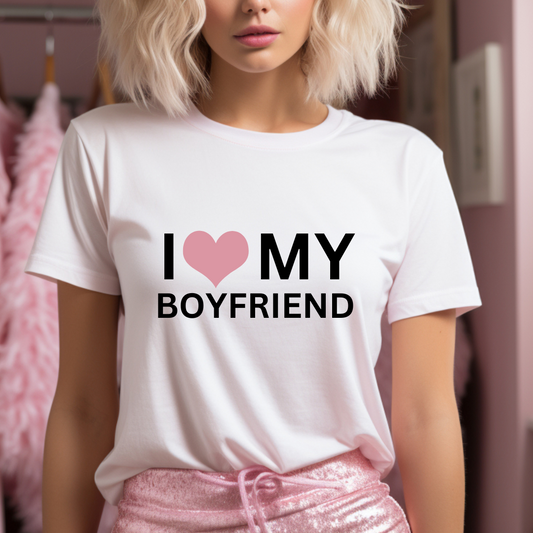 "I ♥ My Boyfriend" White T-Shirt