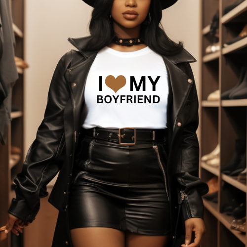 "I ♥ My Boyfriend" White T-Shirt