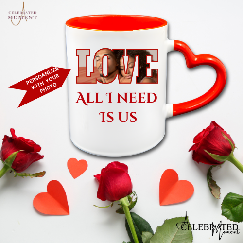 "All I Need is Us" Personalized Photo Mug - REMOVE